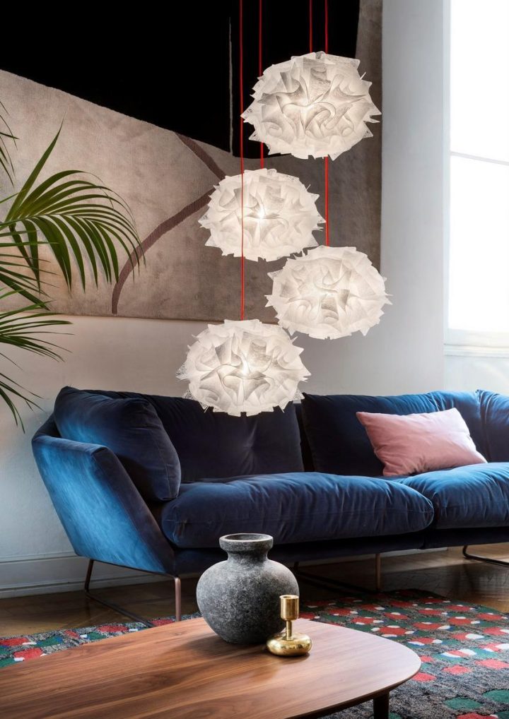 Veli Mini Quartet Couture Pendant Lamp, Slamp