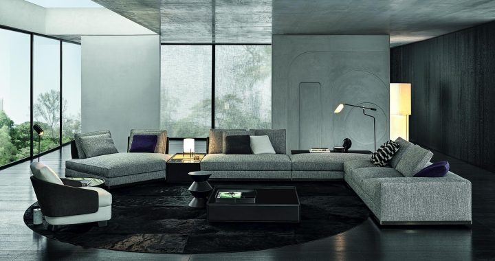 West Saddle Hide Sofa, Minotti