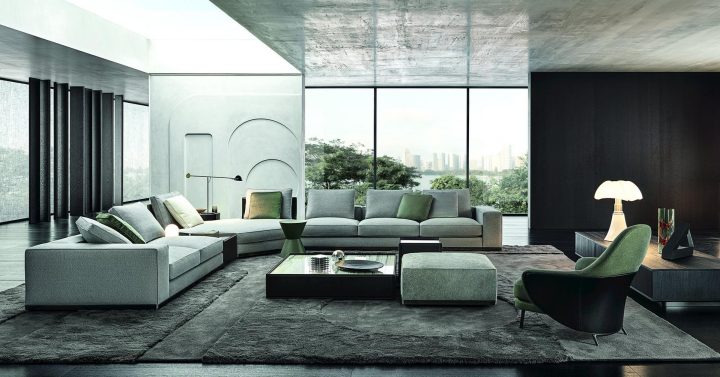 West Saddle Hide Sofa, Minotti