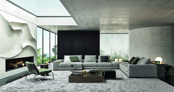 West Saddle Hide Sofa, Minotti