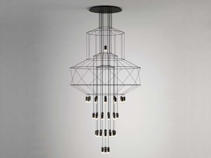 Wireflow Chandelier 0374 Pendant Lamp, Vibia