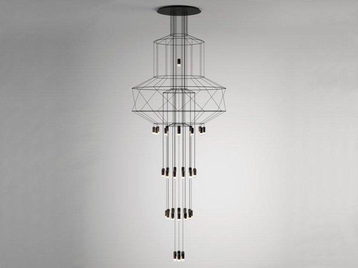 Wireflow Chandelier 0375 Pendant Lamp, Vibia