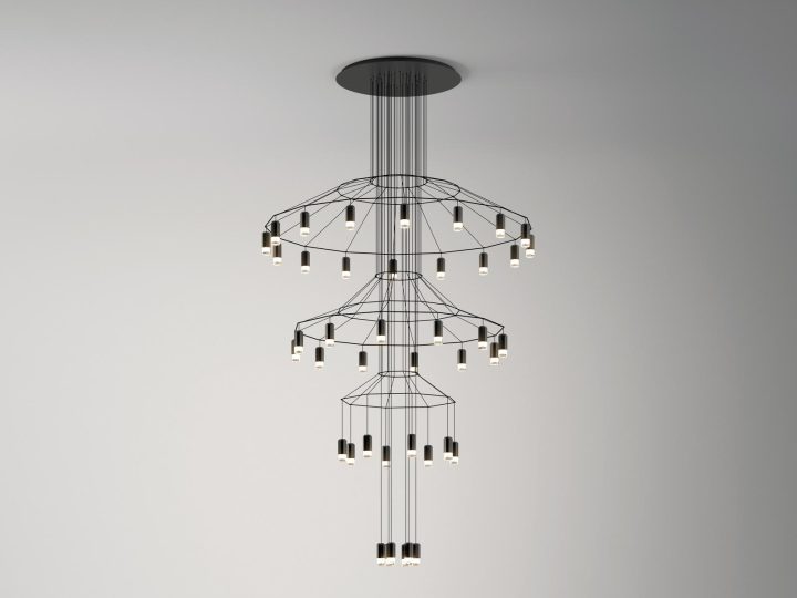 Wireflow Chandelier Pendant Lamp, Vibia