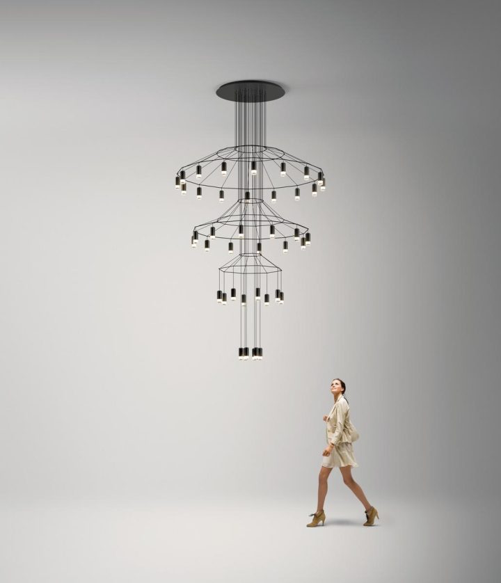 Wireflow Chandelier Pendant Lamp, Vibia