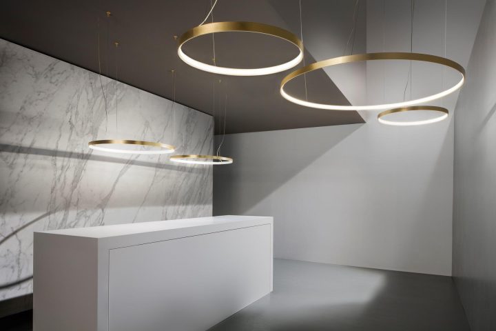 Zero Round Pendant Lamp, Panzeri