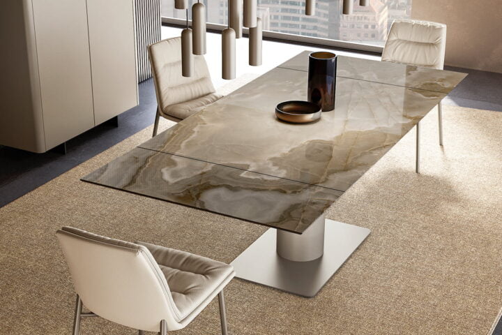 Cilindro extendable ceramic - rectangular ceramic table | Eforma