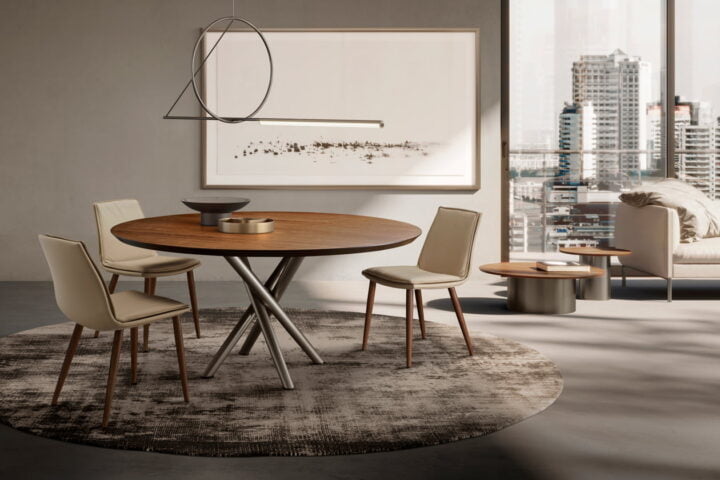 Baly wood - rectangular veneer table in a modern style | Eforma