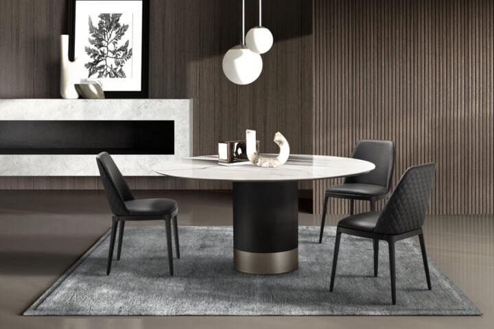 Cilindro ceramic - round ceramic table in a luxury style | Eforma