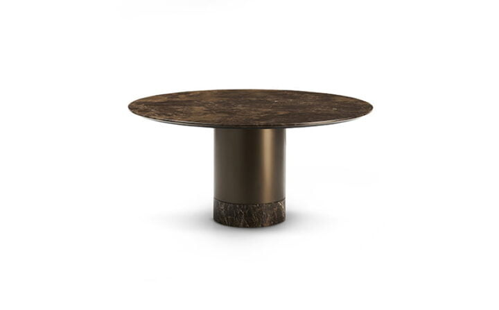 Cilindro marble - square stone table | Eforma