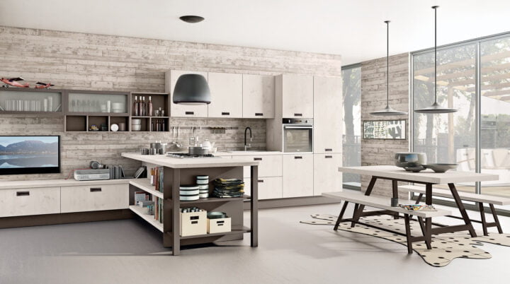 Kyra - acrylic kitchen with integrated handles | Creo kitchens