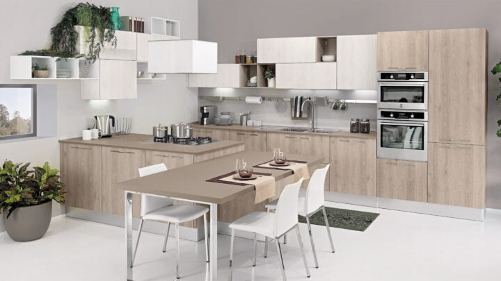 Kyra - acrylic kitchen with integrated handles | Creo kitchens