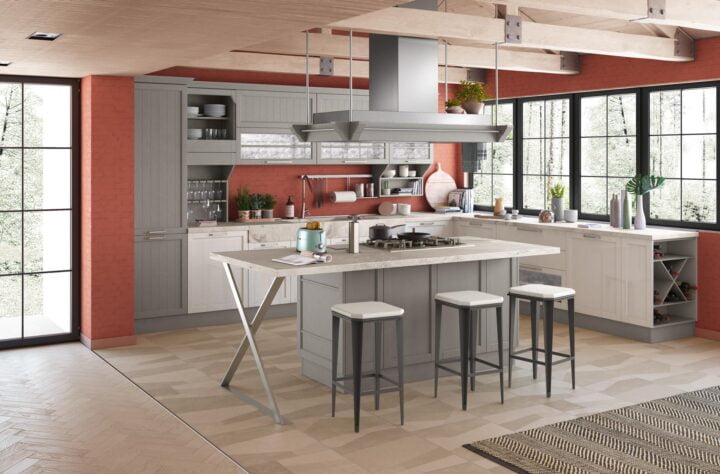 Contempo - lacquered kitchen with handles | Creo kitchens