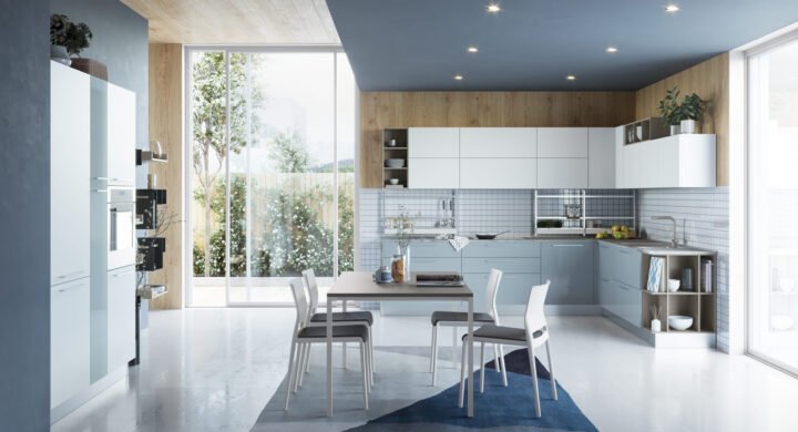 Zoe - acrylic kitchen with handles | Creo kitchens