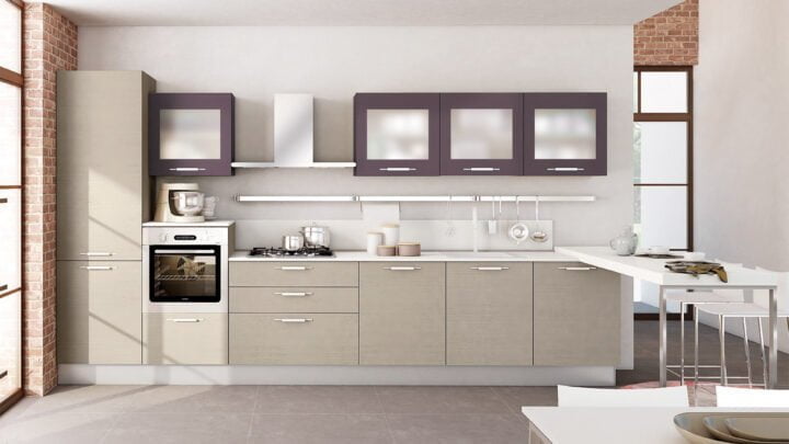 Kyra - acrylic kitchen with integrated handles | Creo kitchens