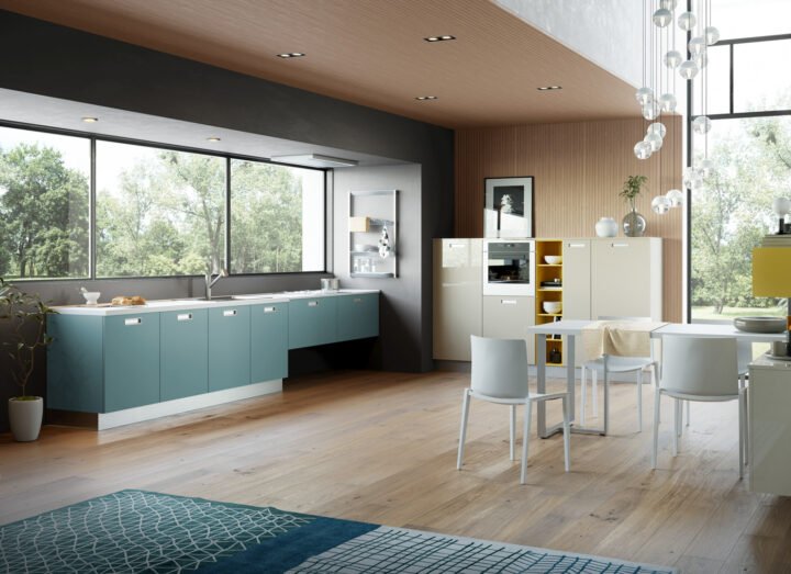 Zoe - acrylic kitchen with handles | Creo kitchens