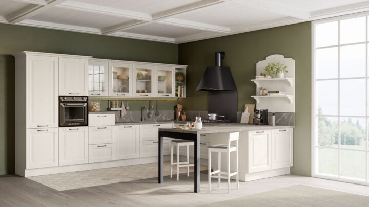 Oprah - wood kitchen with handles | Creo kitchens