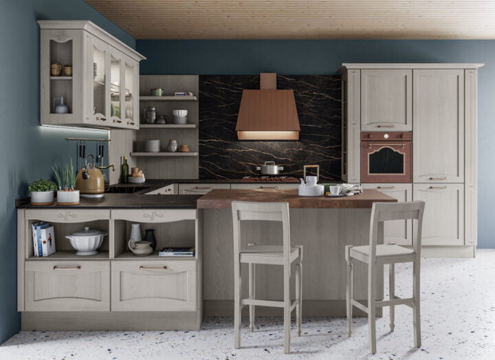 Aurea - wood kitchen with handles | Creo kitchens