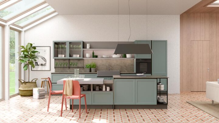 Contempo - lacquered kitchen with handles | Creo kitchens