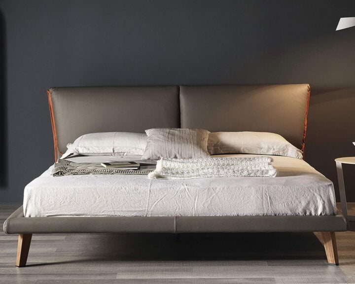 Adam - wood bed with upholstered headboard | Cattelan Italia