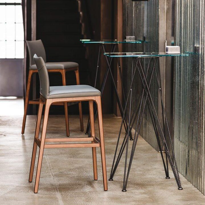 Arcadia - leather bar chair | Cattelan Italia