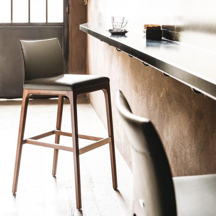 Arcadia - leather bar chair | Cattelan Italia