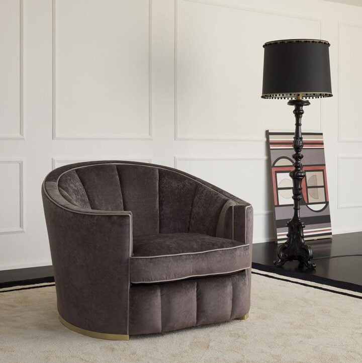 Eliodoro - curved velvet sofa | Galimberti Nino