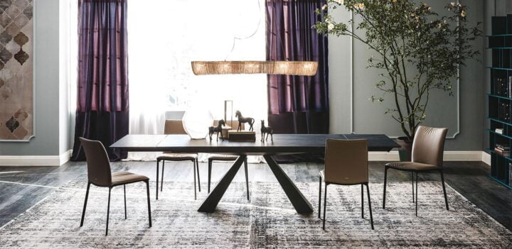 Eliot Keramik Drive - rectangular metal table | Cattelan Italia