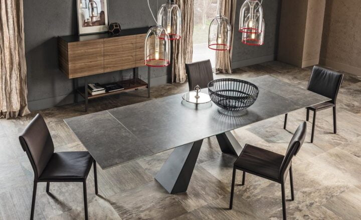 Eliot Keramik Drive - rectangular metal table | Cattelan Italia