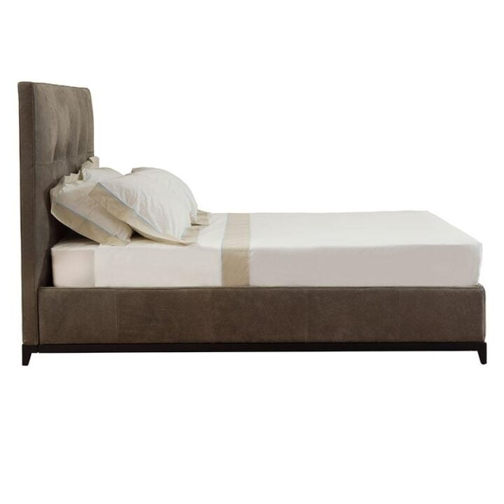 Jacob - nabuk bed with upholstered headboard | Galimberti Nino