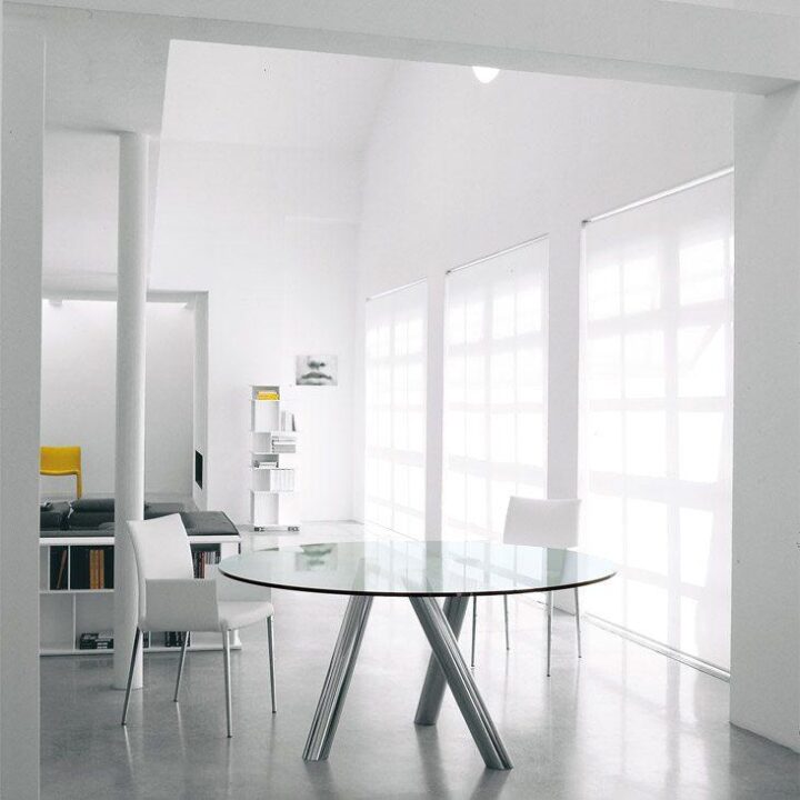 Ray - round tempered glass table | Cattelan Italia