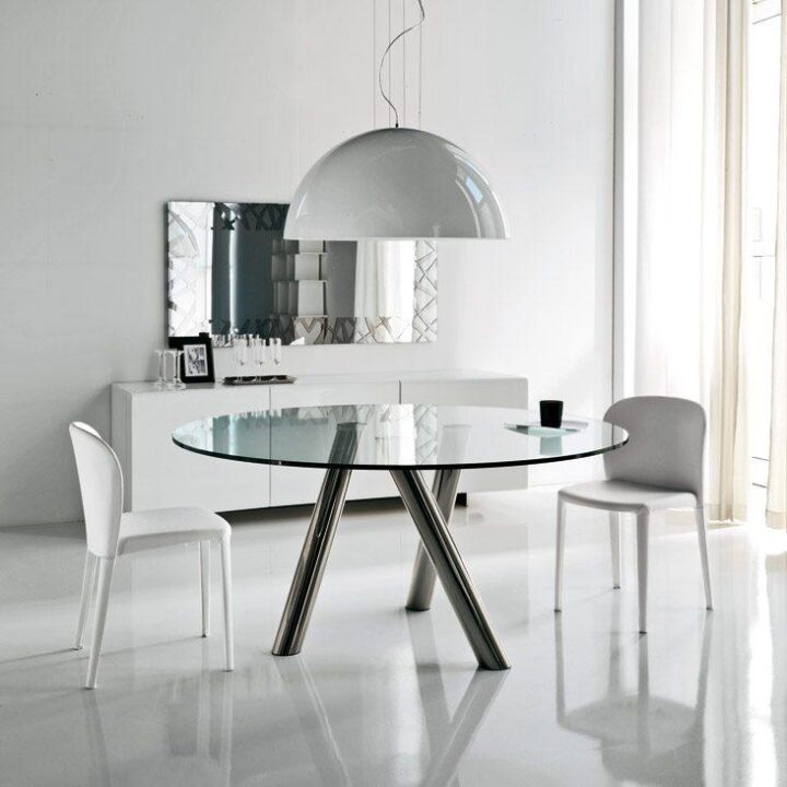 Ray - round tempered glass table | Cattelan Italia