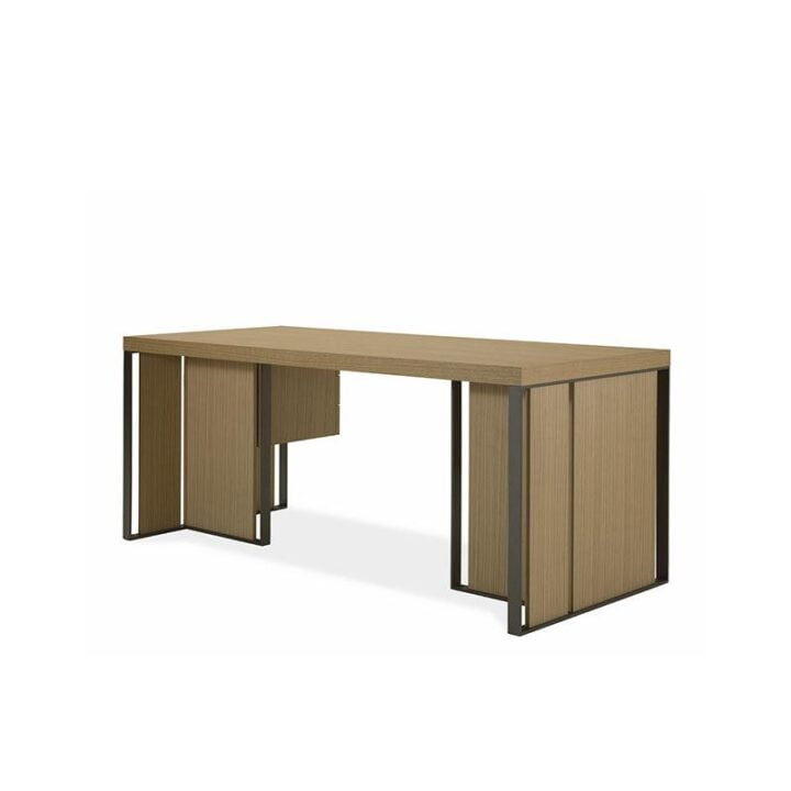 Kobe - rectangular wood writing desk with drawers | Galimberti Nino