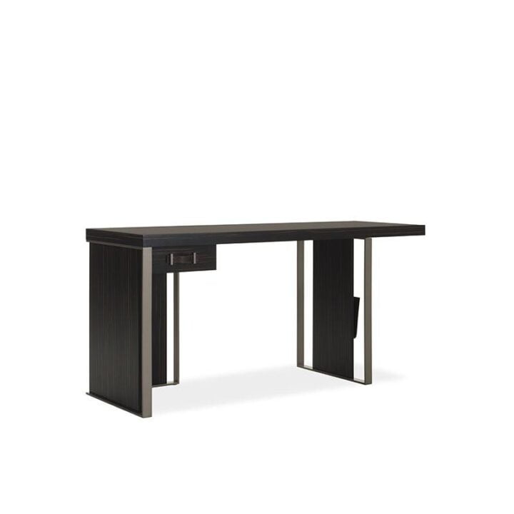 Kobe - rectangular wood writing desk with drawers | Galimberti Nino