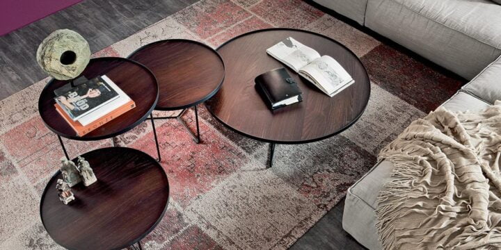 Billy Wood - round veneer coffee table | Cattelan Italia