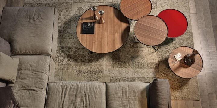 Billy Wood - round veneer coffee table | Cattelan Italia