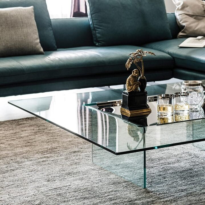 Carrè - square glass coffee table | Cattelan Italia