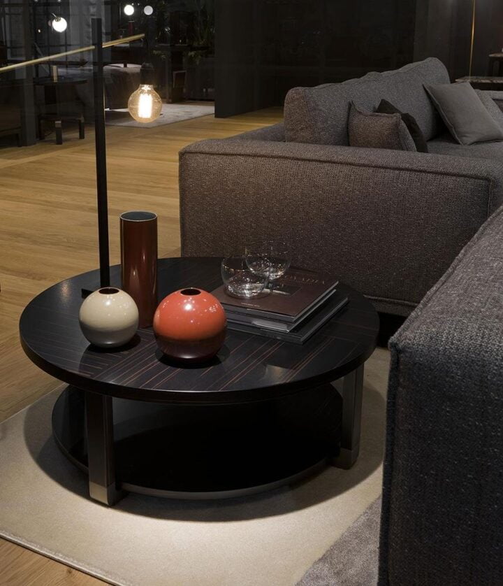Jacques - round solid wood coffee table | Galimberti Nino