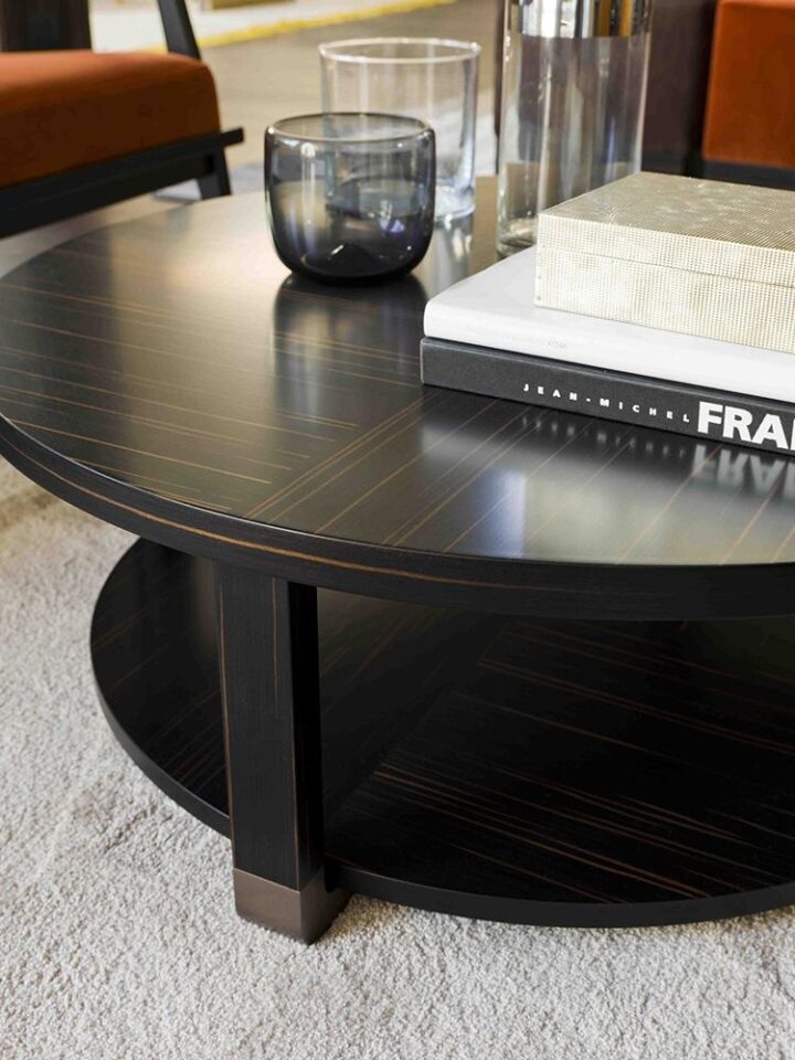 Jacques - round solid wood coffee table | Galimberti Nino