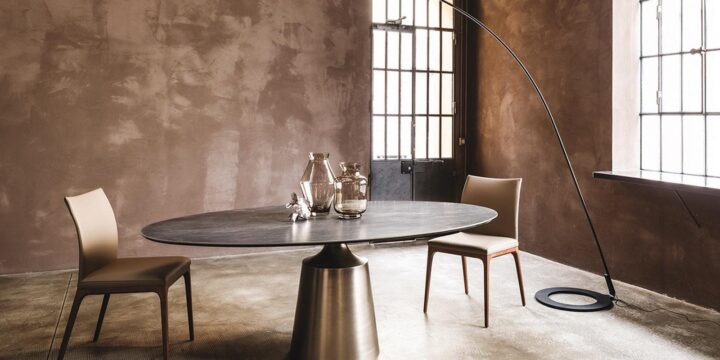 Yoda Keramik - round metal table | Cattelan Italia