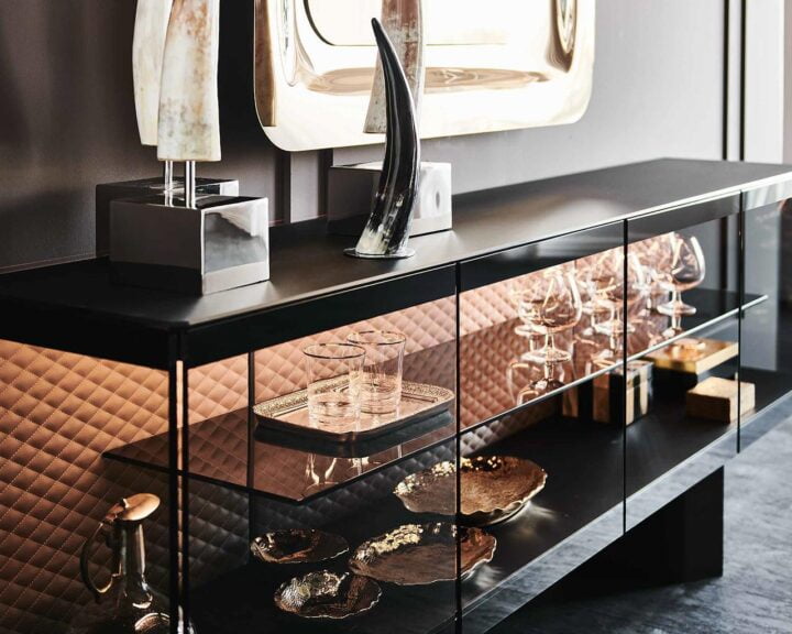 Boutique - glass sideboard with doors | Cattelan Italia