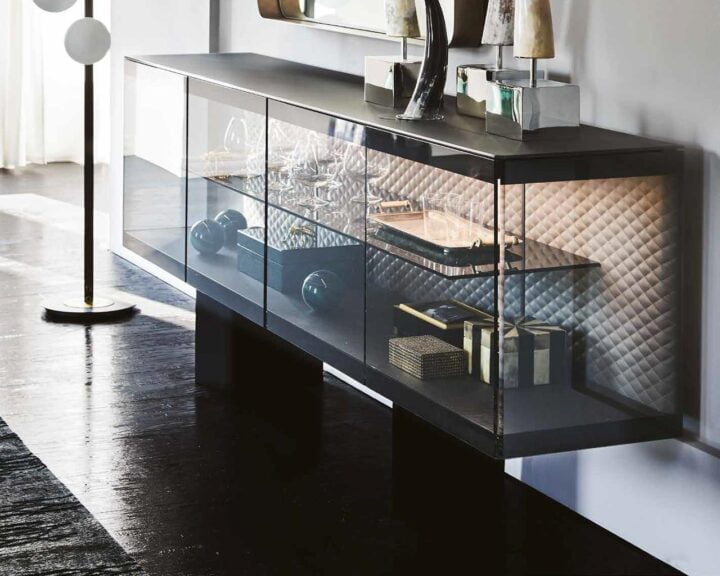 Boutique - glass sideboard with doors | Cattelan Italia