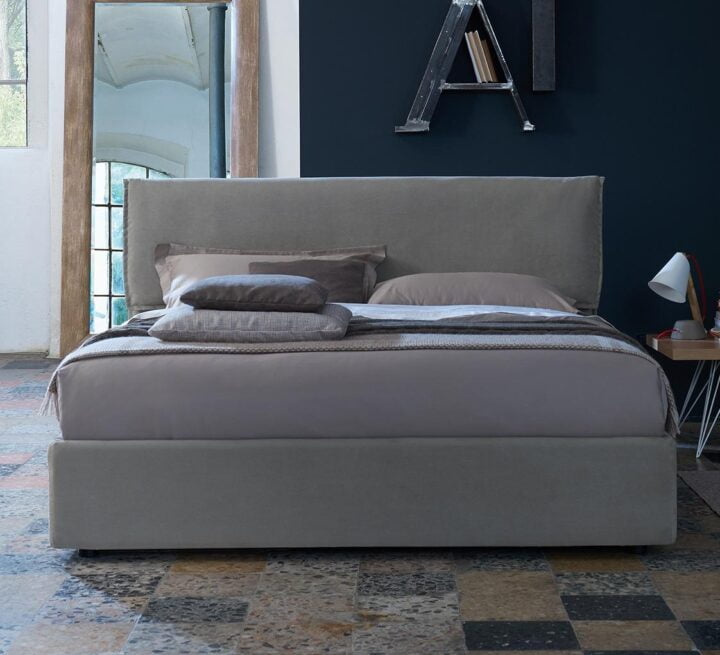 Hollis - leather bed with high headboard | Dorelan