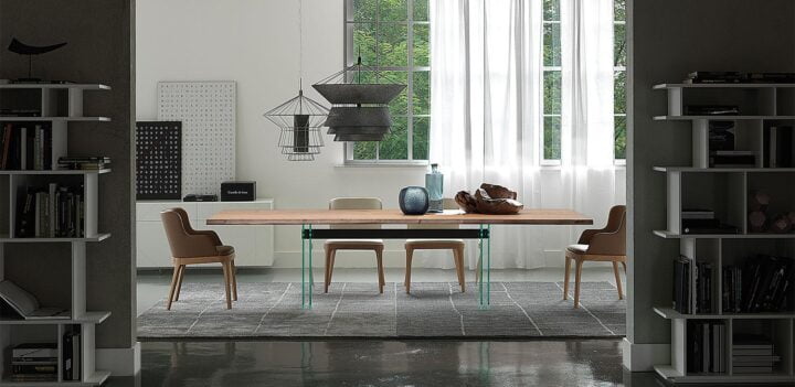 Ikon - rectangular veneer table | Cattelan Italia