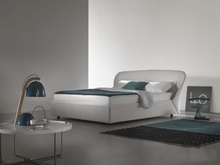 Origami - leather bed with upholstered headboard | Dorelan