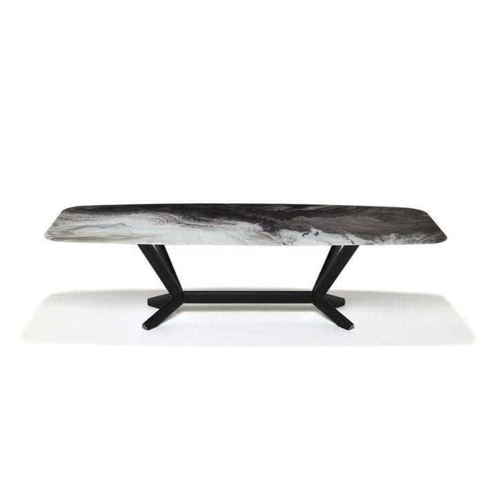 Planer Crystalart - oval ceramic table | Cattelan Italia