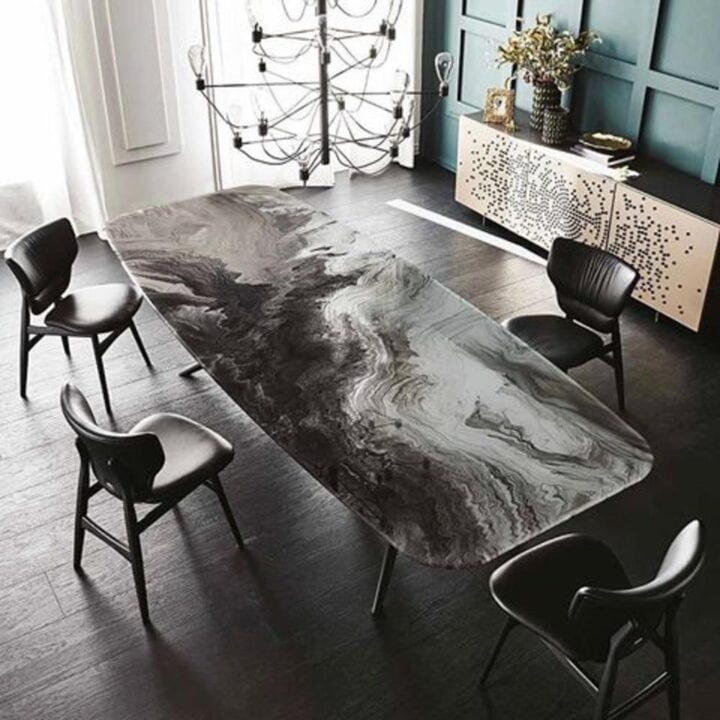 Planer Crystalart - oval ceramic table | Cattelan Italia