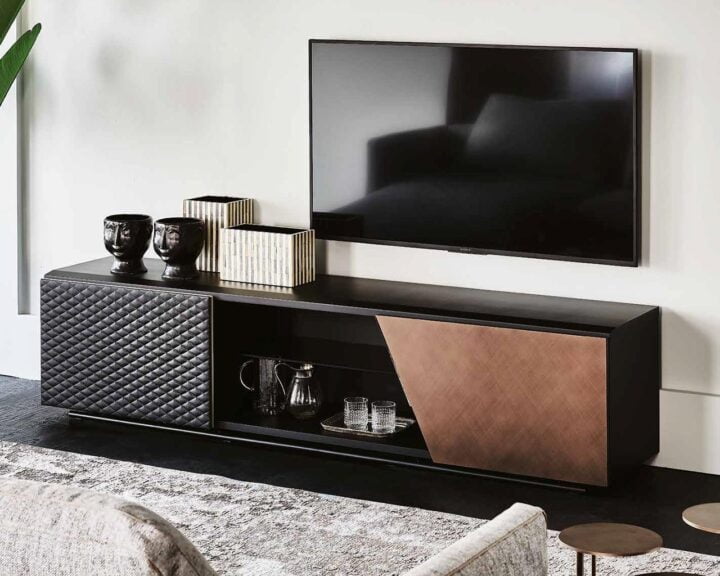 Aston - veneer tv furniture with doors | Cattelan Italia