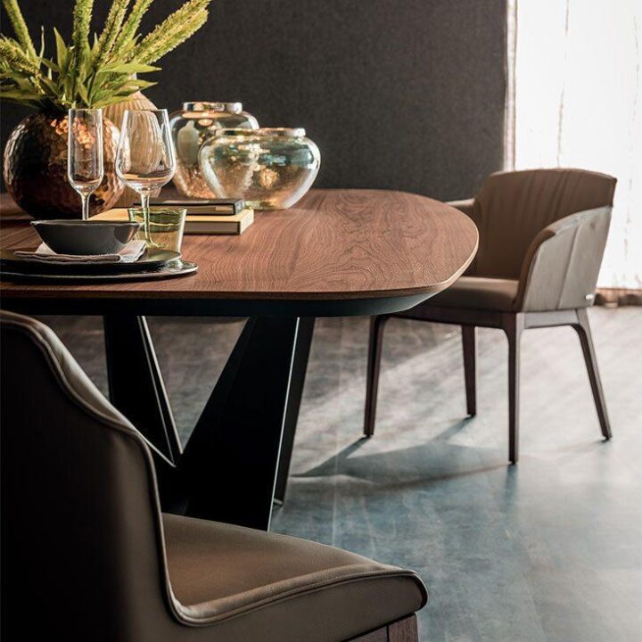 Skorpio Wood - oval veneer table | Cattelan Italia