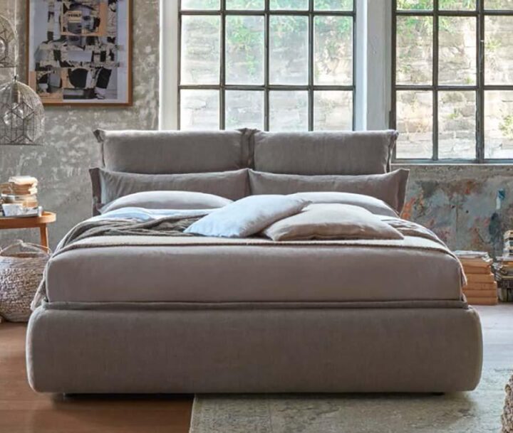 Somnia - fabric bed with upholstered headboard | Dorelan