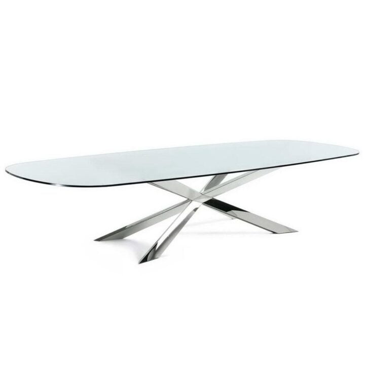 Spyder - rectangular tempered glass table | Cattelan Italia